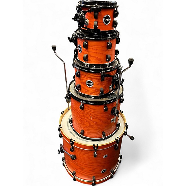 Used Crush Drums & Percussion 5 Piece Chameleon Birch Burnt Orange Drum Kit
