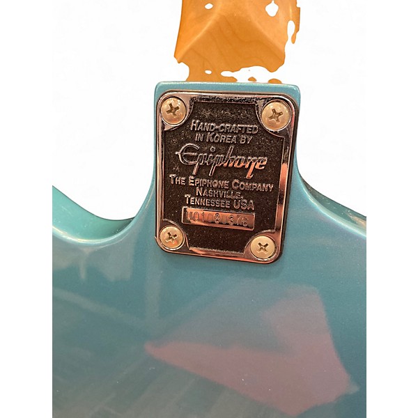 Used 2001 Epiphone SLASHER FX Pelham Blue Solid Body Electric Guitar