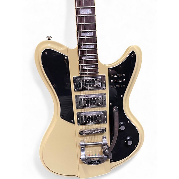 Used Schecter Guitar Research DIAMOND SERIES ULTRA 3 IVORY Solid Body Electric Guitar