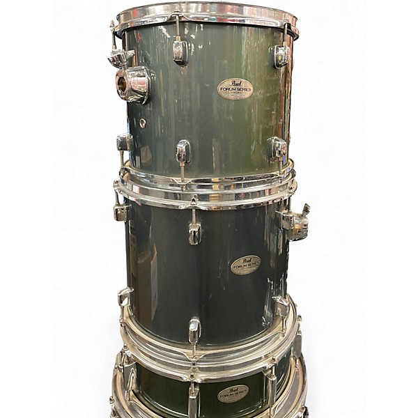 Used Pearl 5 Piece Forum Green Drum Kit