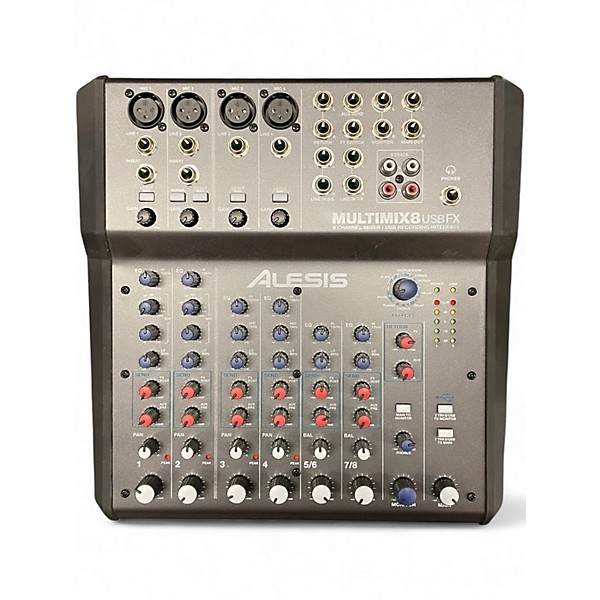 Used Alesis MultiMix 8 USB 8-Channel Unpowered Mixer