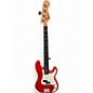 Used Squier Affinity Precision Bass Flat Red Electric Bass Guitar thumbnail
