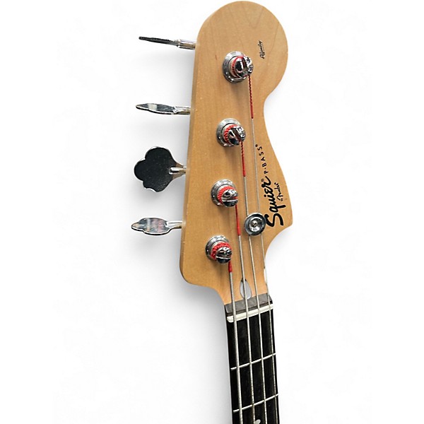 Used Squier Affinity Precision Bass Flat Red Electric Bass Guitar