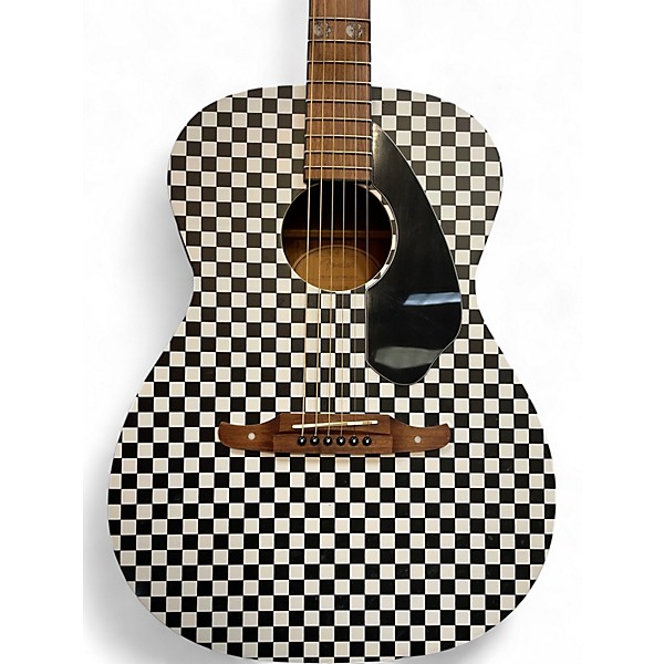 Used Fender Tim Armstrong Hellcat checkerboard Acoustic Electric Guitar