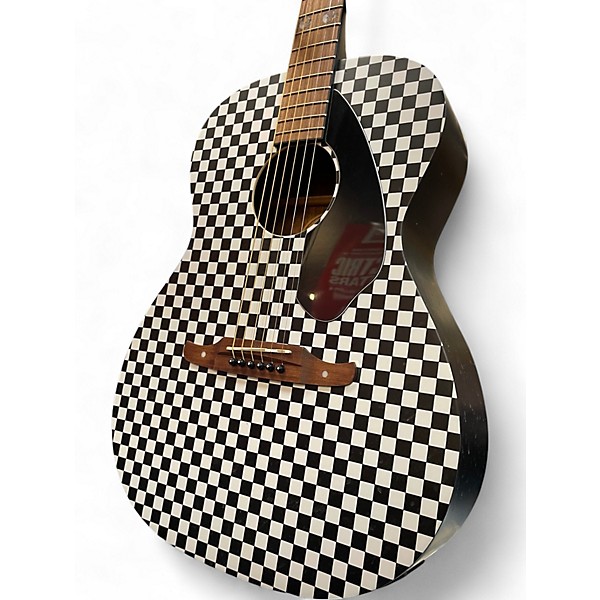 Used Fender Tim Armstrong Hellcat checkerboard Acoustic Electric Guitar