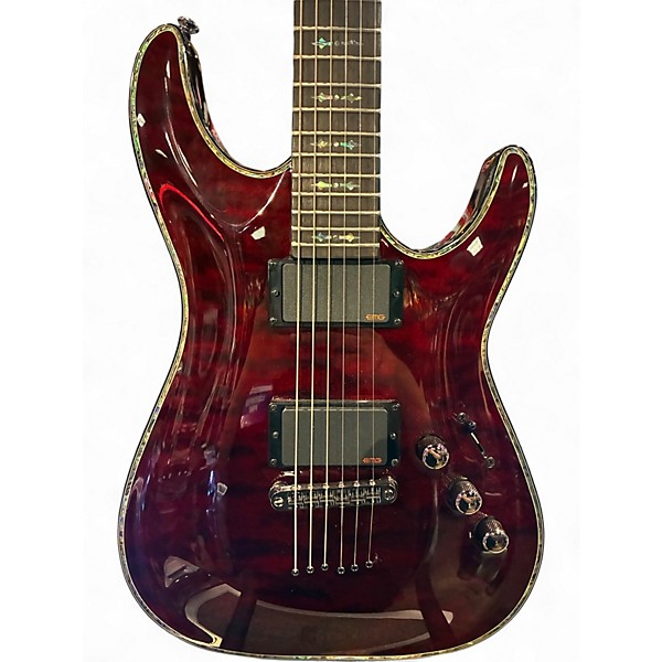 Used Schecter Guitar Research Hellraiser C1 Black Cherry Solid Body Electric Guitar