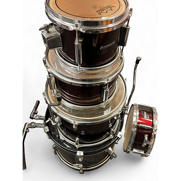 Used Ludwig 5 Piece Accent CS Wine Red Drum Kit