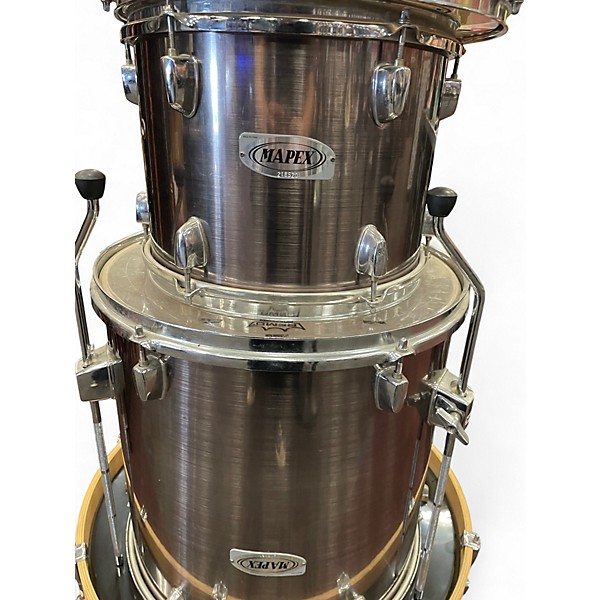 Used Mapex 4 Piece V Series Chrome Silver Drum Kit