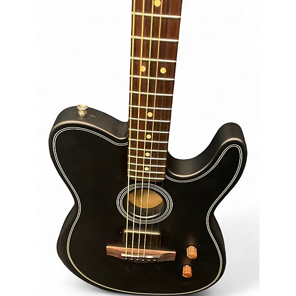 Used Fender ACOUSTASONIC STANDARD TELECASTER Satin Black Acoustic Electric Guitar