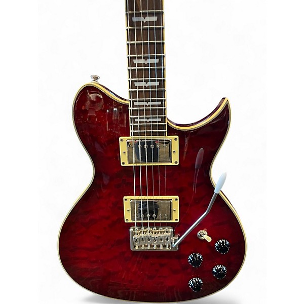 Used Washburn WI-66V Trans Red Solid Body Electric Guitar