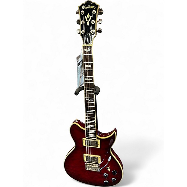 Used Washburn WI-66V Trans Red Solid Body Electric Guitar