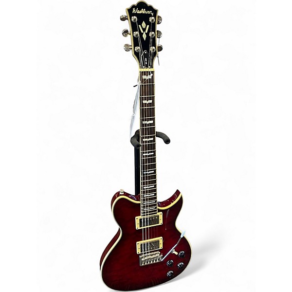 Used Washburn WI-66V Trans Red Solid Body Electric Guitar
