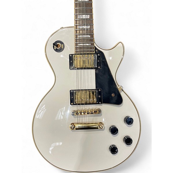 Used Epiphone Les Paul Custom Pro Alpine White Solid Body Electric Guitar