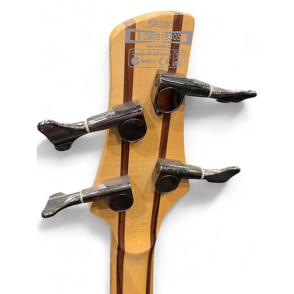 Used Ibanez SR300 SILVER Electric Bass Guitar