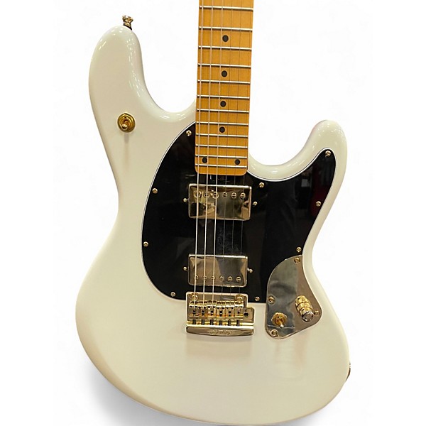 Used Sterling by Music Man JARED DINES STING RAY Olympic White Solid Body Electric Guitar