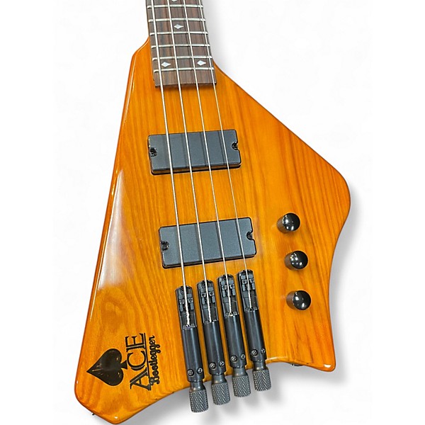 Used Bootlegger Ace Headless Natural Electric Bass Guitar