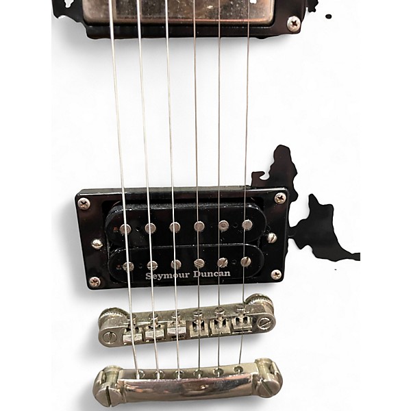 Used Epiphone Les Paul Custom Silverburst Solid Body Electric Guitar