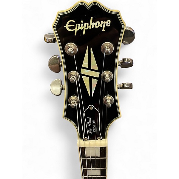 Used Epiphone Les Paul Custom Silverburst Solid Body Electric Guitar