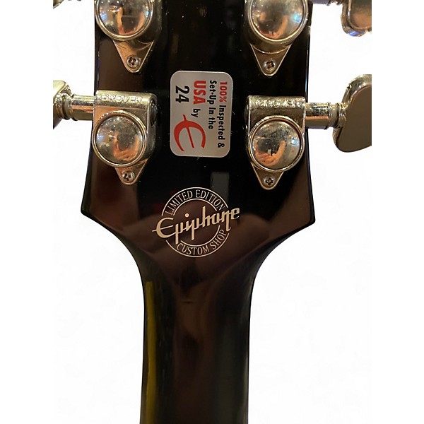 Used Epiphone Les Paul Custom Silverburst Solid Body Electric Guitar