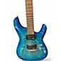 Used Schecter Guitar Research C6 Plus Ocean Blue Burst Solid Body Electric Guitar