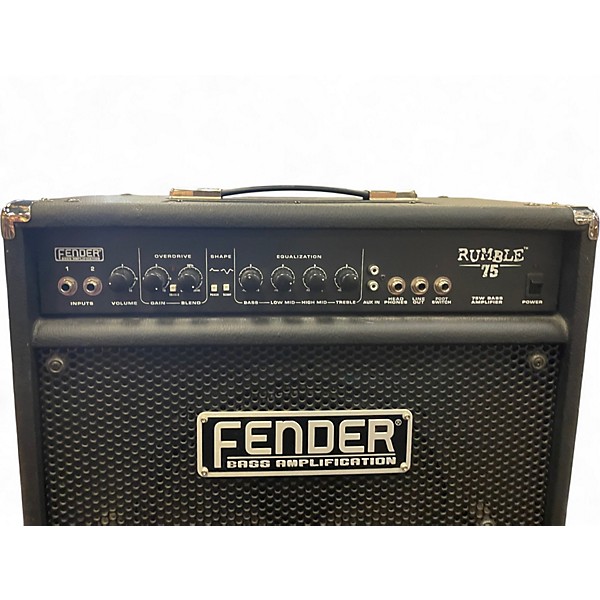 Used Fender Rumble 75 75W 1x12 Bass Combo Amp