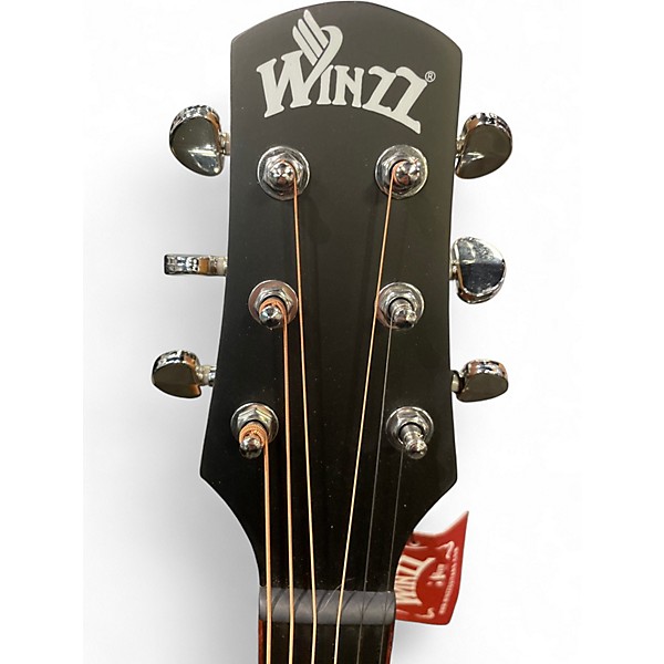 Used Winzz afc77e Black Acoustic Electric Guitar