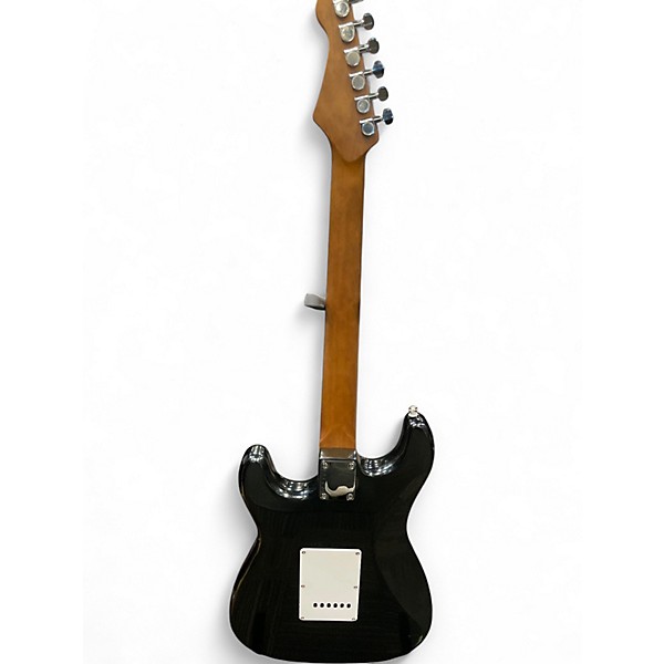 Used Lekato double cutaway Black sparkle Solid Body Electric Guitar