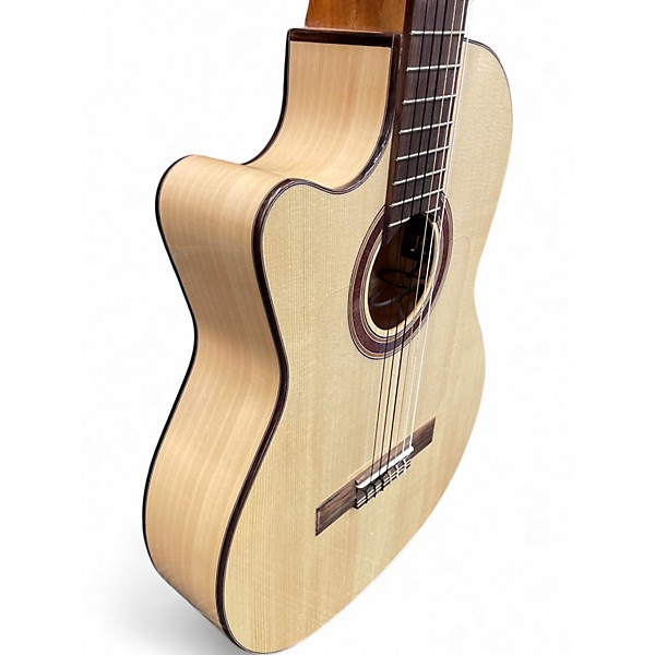 Used Kremona Rosa Luna Flamenco Left Handed Natural Nylon String Acoustic Guitar