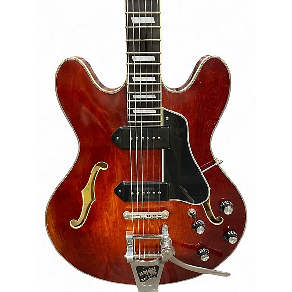 Used Eastman T64/V Cherry Hollow Body Electric Guitar