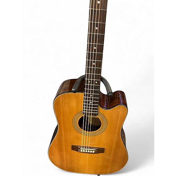 Used Samick lw025 Natural Acoustic Electric Guitar