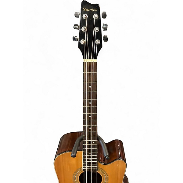 Used Samick lw025 Natural Acoustic Electric Guitar