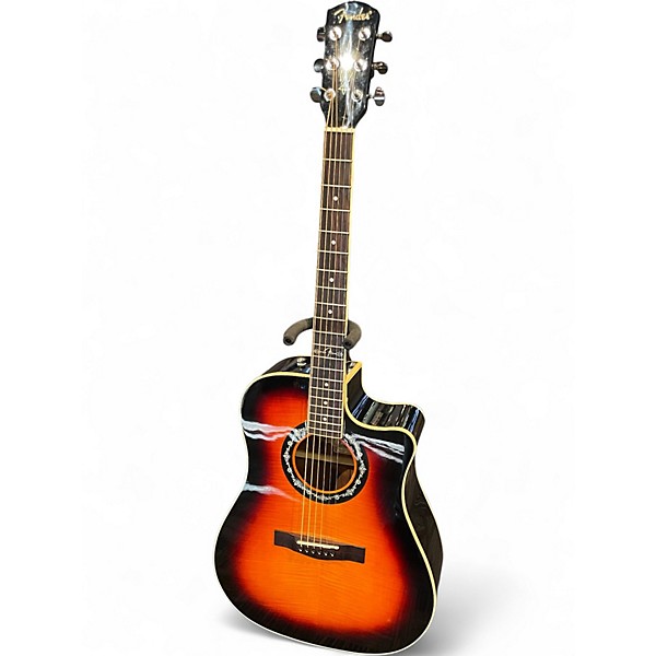 Used Fender T Bucket 300CE 3 Tone Sunburst Acoustic Electric Guitar