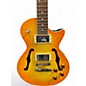 Used Xaviere PRO550 Yellow Burst Quilt Hollow Body Electric Guitar