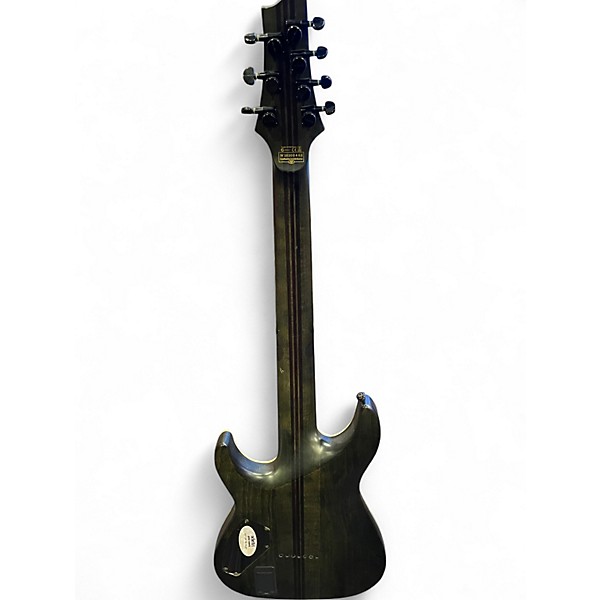 Used Schecter Guitar Research C-7 SLS Elite Evil Twin Black Solid Body Electric Guitar