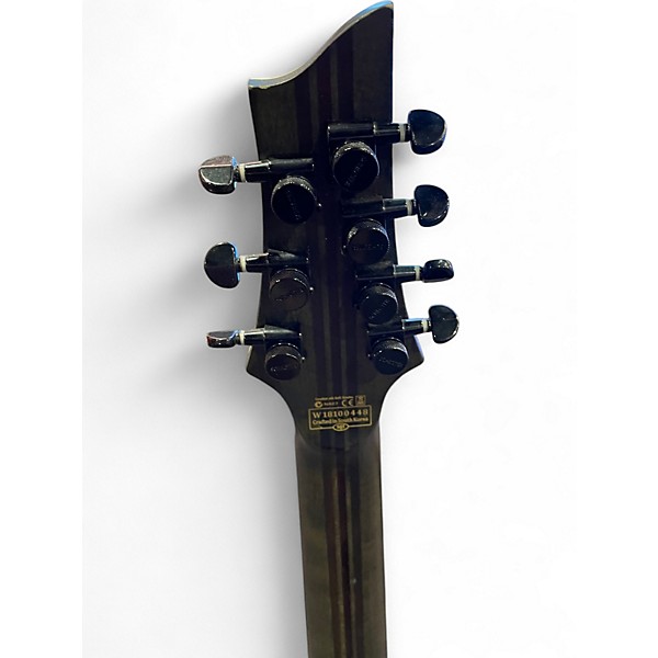 Used Schecter Guitar Research C-7 SLS Elite Evil Twin Black Solid Body Electric Guitar