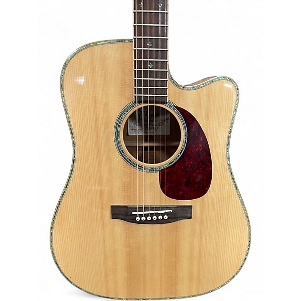 Used Takamine EG340DLX Natural Acoustic Electric Guitar