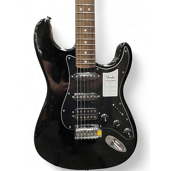 Used Fender Standard Stratocaster HSS Black Solid Body Electric Guitar