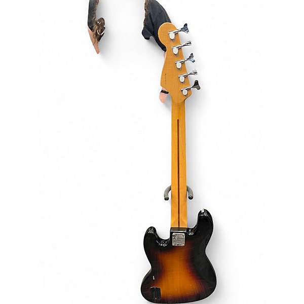 Used Fender Deluxe Active Jazz Bass V 5 String 2 Tone Sunburst Electric Bass Guitar