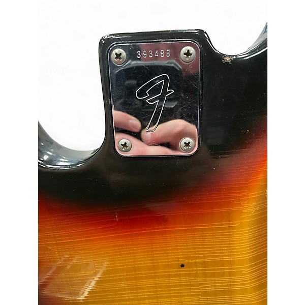 Vintage 1973 Fender 1970S Jazz Bass 2 Color Sunburst Electric Bass Guitar