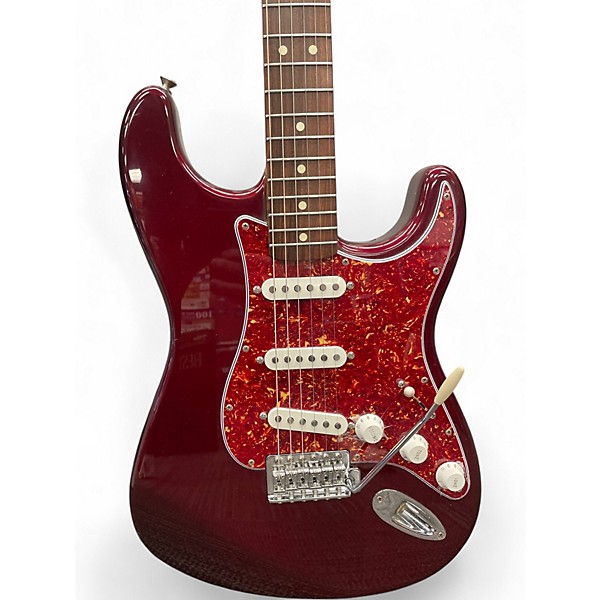 Used Fender Standard Stratocaster Wine Red Solid Body Electric Guitar