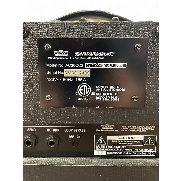 Used VOX AC30CC2 2x12 30W Tube Guitar Combo Amp