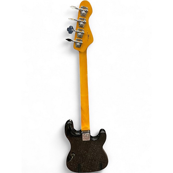 Used Vintage V4 Reissued Series Left Handed Black Electric Bass Guitar