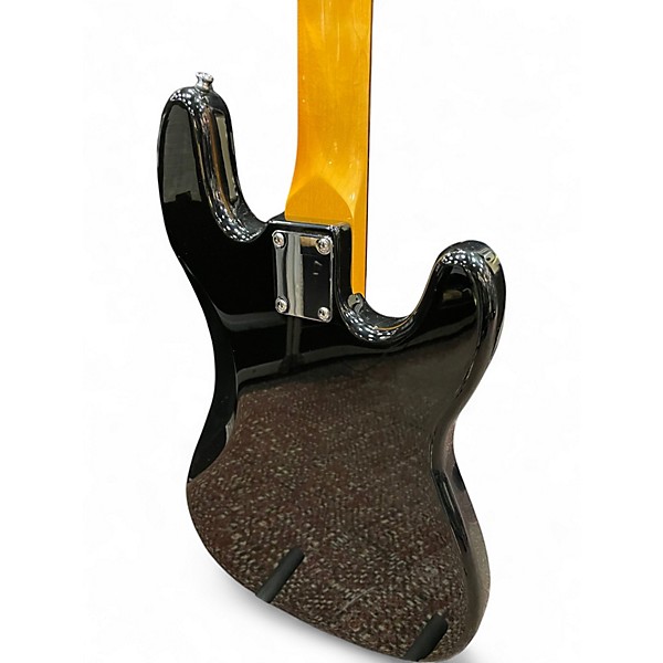 Used Vintage V4 Reissued Series Left Handed Black Electric Bass Guitar