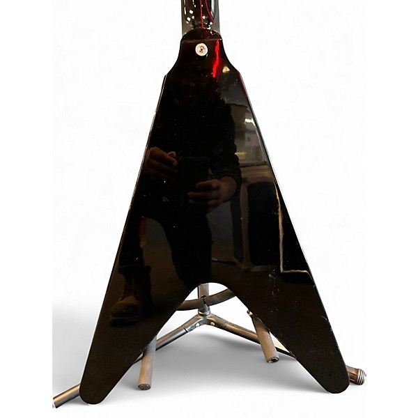 Used Gibson Flying V Mirror Ebony Solid Body Electric Guitar