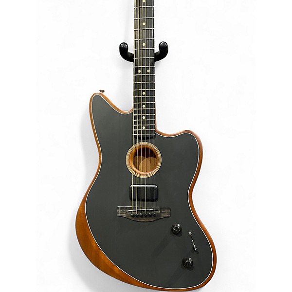 Used Fender American Acoustasonic Jazzmaster Tungsten Acoustic Electric Guitar