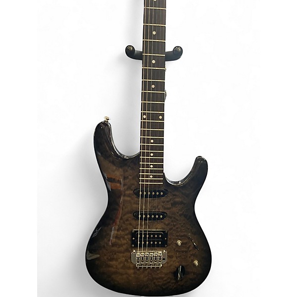 Used Ibanez sa160QM Transparent Gray Solid Body Electric Guitar
