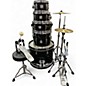 Used Sound Percussion Labs 5 Piece Junior Kicker W/Hardware and Cymbals Black Drum Kit thumbnail