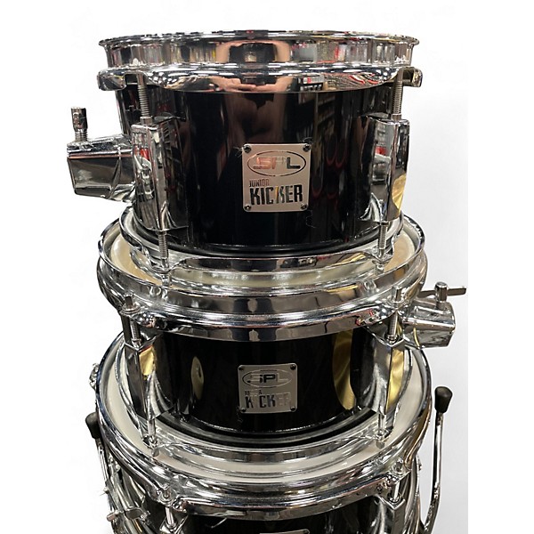 Used Sound Percussion Labs 5 Piece Junior Kicker W/Hardware and Cymbals Black Drum Kit