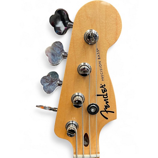 Used Fender Standard Precision Bass Olympic White Electric Bass Guitar