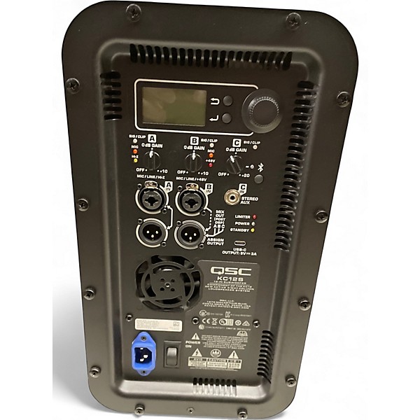 Used QSC KC12 3,000W Active 3-Way Column Loudspeaker - Black Sound Package